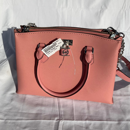 Vist Large View of Product Image Which is Used Michael Michael Kors Large Leather Handbag