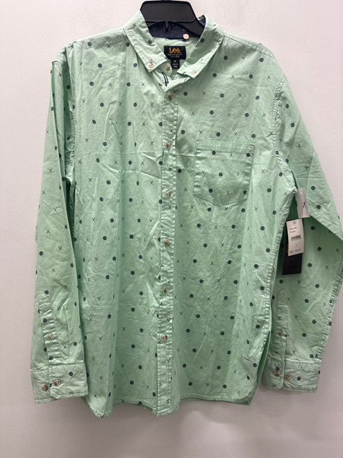 Vist Large View of Product Image Which is Used Green Lee Mens Long Sleeve Top M/15-15.5