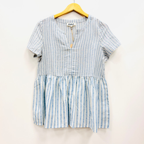 Vist Large View of Product Image Which is Used Listicle Short Sleeve Top S-4/6