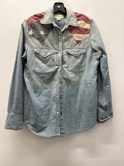 Vist Large View of Product Image Which is Used Blue Denim & Supply By Ralph Lauren Long Sleeve Top M-8/10