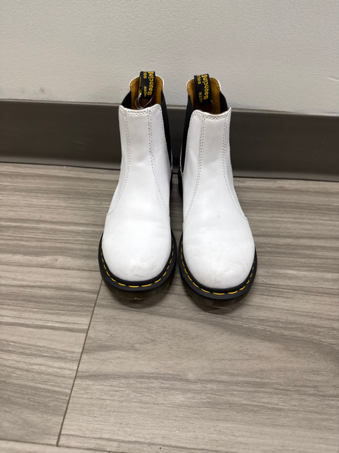 Vist Large View of Product Image Which is Used White Dr. Martens Ankle Boots 8