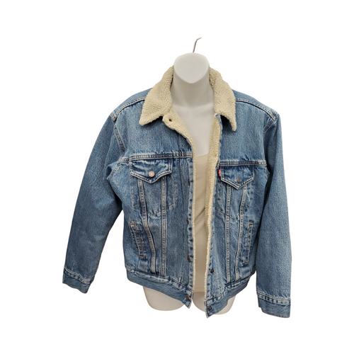 Vist Large View of Product Image Which is Used Levis Sherpa Lined Short HeavyCoat M-8/10