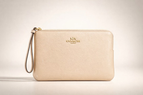 Vist Large View of Product Image Which is Used Coach Leather Wristlet