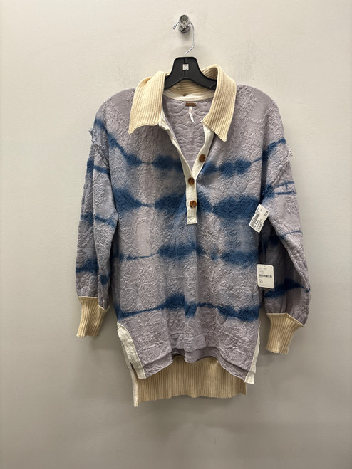 Vist Large View of Product Image Which is Used free people Heavyweight blue/purpleSweater XS-0/2