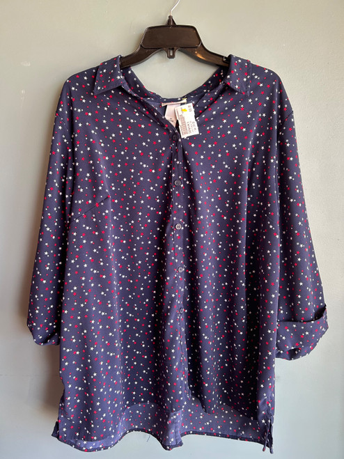 Vist Large View of Product Image Which is Used Catherine's Long Sleeve Top 1X-18