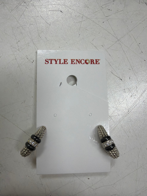 Vist Large View of Product Image Which is Lagos Black/Diamond Earrings