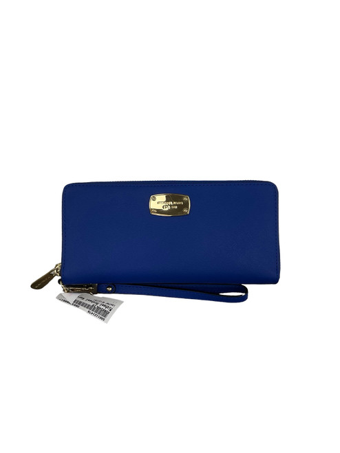 Vist Large View of Product Image Which is Used Michael Michael Kors Leather Wristlet