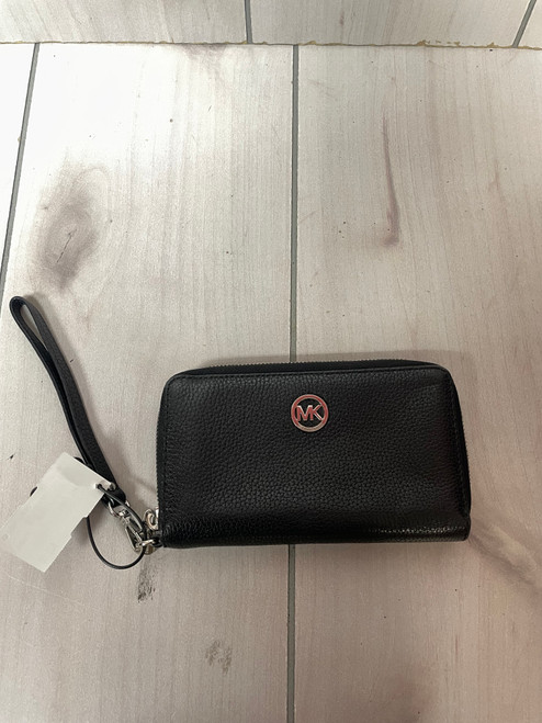 Vist Large View of Product Image Which is Used Michael Kors Leather Wristlet