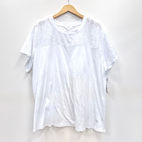 Vist Large View of Product Image Which is Used Time And Tru Short Sleeve Top 3X-22