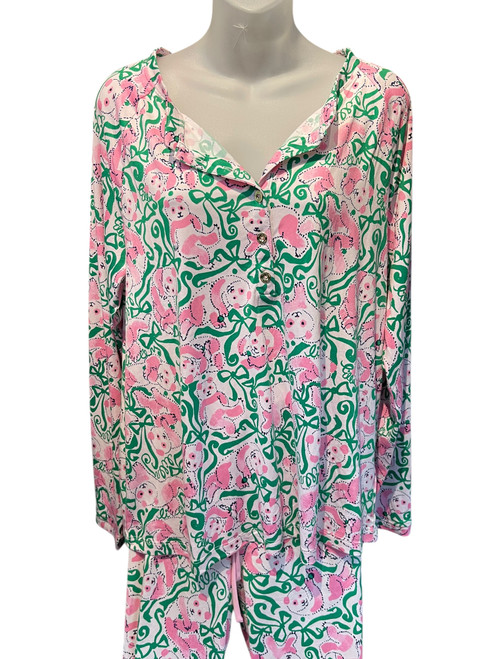 Vist Large View of Product Image Which is Used Lilly Pulitzer 2PC Pajama Set L-12/14