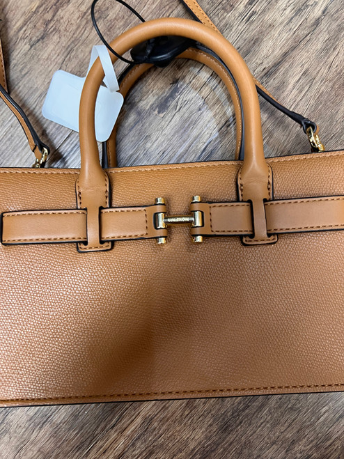 Vist Large View of Product Image Which is Used Halston Large Leather Handbag