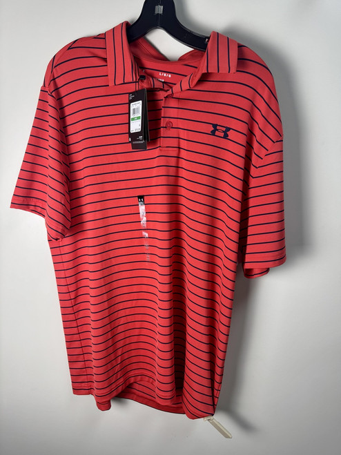 Vist Large View of Product Image Which is Used Under Armour Mens Short Sleeve Top L/16-16.5