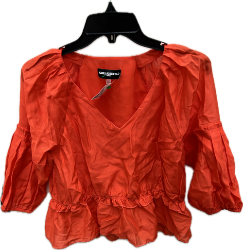 Vist Large View of Product Image Which is Used Karl Lagerfeld Paris Short Sleeve Top XS-0/2