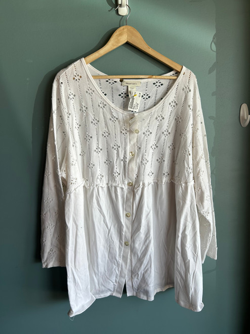 Vist Large View of Product Image Which is Used Roaman's Long Sleeve Top 2X-20