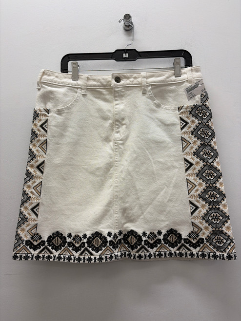 Vist Large View of Product Image Which is Used Western Cream Anthropologie Pilcro Denim Embroidered Short Skirt 12-31