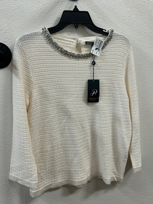 Vist Large View of Product Image Which is Used Adrianna Papell Lightweight Sweater M-8/10