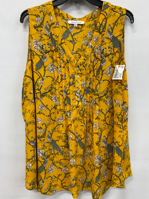 Vist Large View of Product Image Which is Used Rose & Olive Sleeveless Top 1X-18