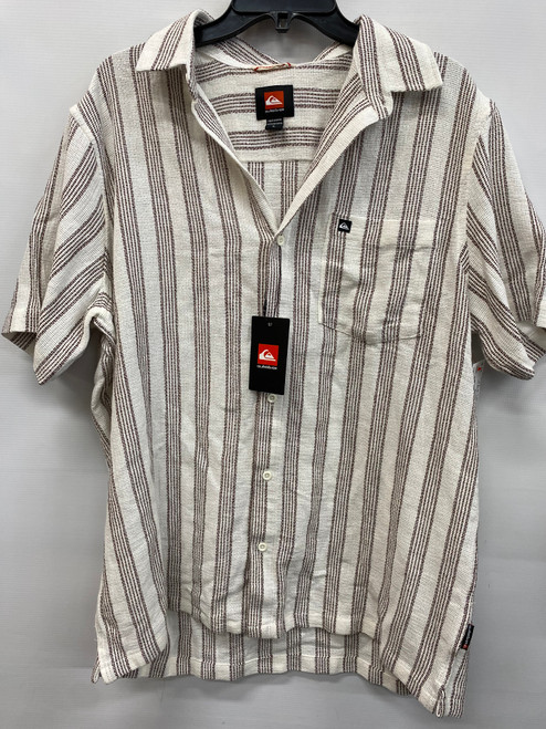 Vist Large View of Product Image Which is Used Quicksilver Mens Short Sleeve Top L/16-16.5