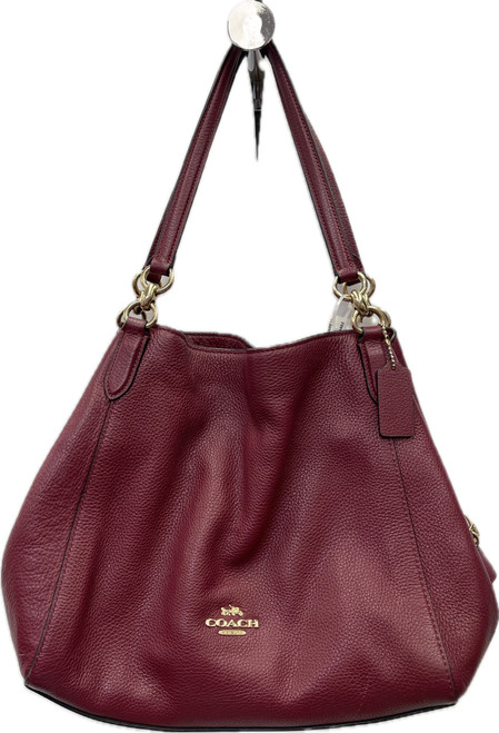 Vist Large View of Product Image Which is Used Coach Large Leather Handbag AS IS 