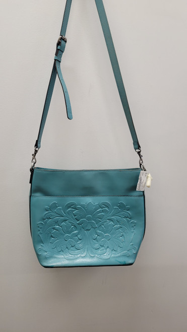 Vist Large View of Product Image Which is Used Blue Patricia Nash Large Leather Handbag