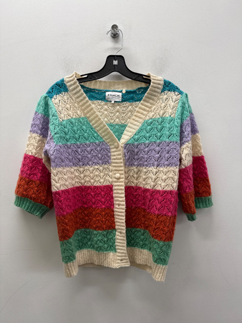 Vist Large View of Product Image Which is Used Colourful Frnch Lightweight Sweater L-12/14