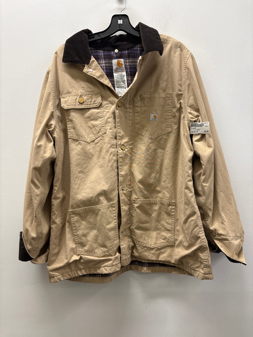 Vist Large View of Product Image Which is Used Tan Carhartt Short Light Jacket XL-16