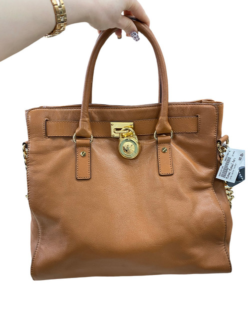 Vist Large View of Product Image Which is Used Michael Michael Kors Large Leather Handbag