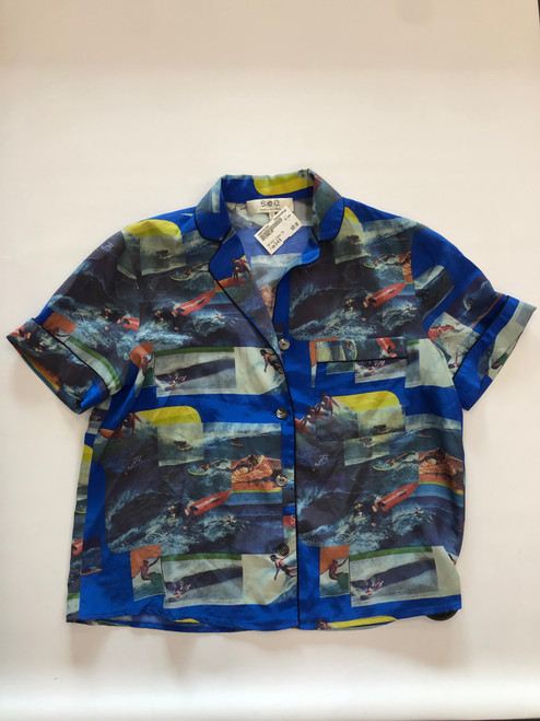 Vist Large View of Product Image Which is Used Sea Short Sleeve Top S-4/6