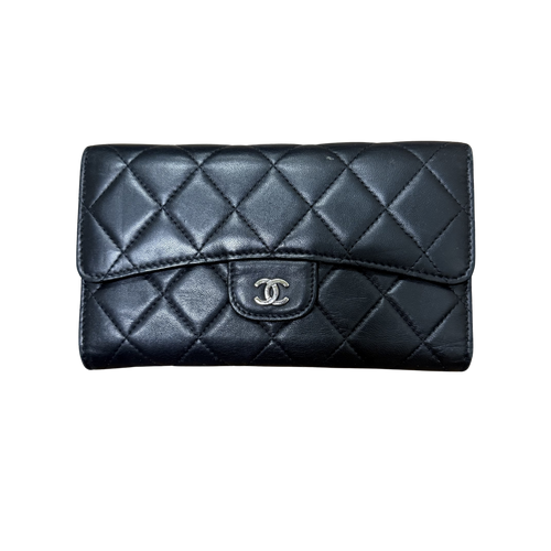 Vist Large View of Product Image Which is Used Chanel Lambskin Leather Wallet