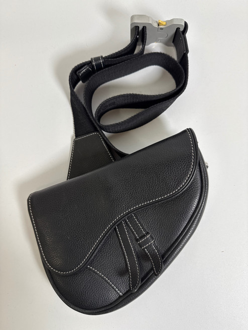 Vist Large View of Product Image Which is Used Christian Dior Leather Saddle Bag
