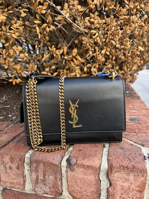 Vist Large View of Product Image Which is Used Saint Laurent Large Leather Handbag