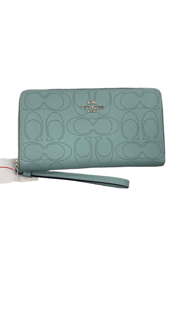 Vist Large View of Product Image Which is Used Coach Leather Wristlet
