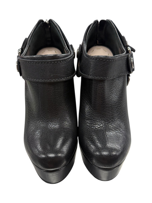 Vist Large View of Product Image Which is NWT Miu Miu Leather Embellished Platform Ankle Booties  
