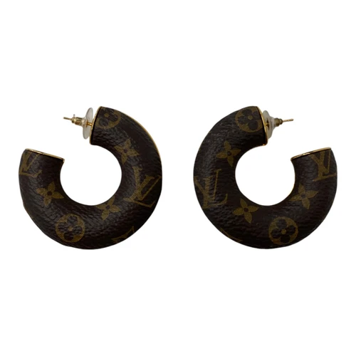 Vist Large View of Product Image Which is Used Louis Vuitton Monogram Canvas Pattern Earrings