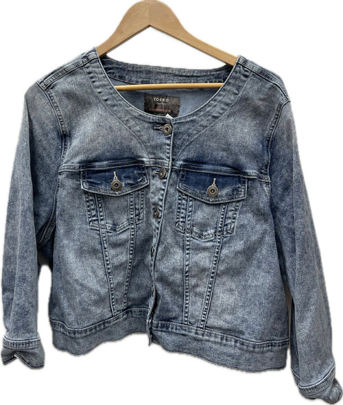 Vist Large View of Product Image Which is Used Torrid Denim Jacket 4X-24