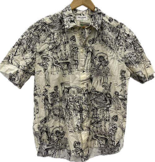 Vist Large View of Product Image Which is Used Saint Laurent Mens Short Sleeve Top M/15-15.5