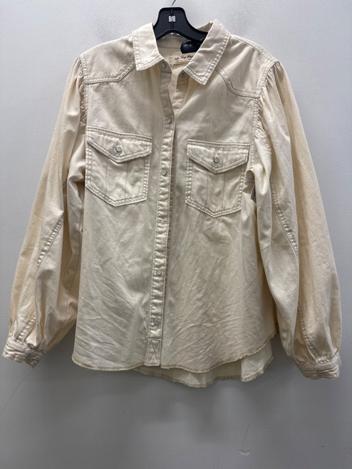 Vist Large View of Product Image Which is Used Cream Free People Long Sleeve Top L-12/14