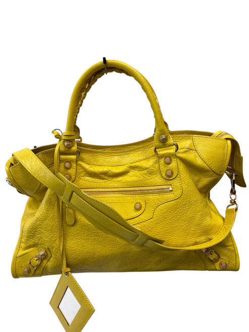 Vist Large View of Product Image Which is Balenciaga Agneau Arena medium Le city bag