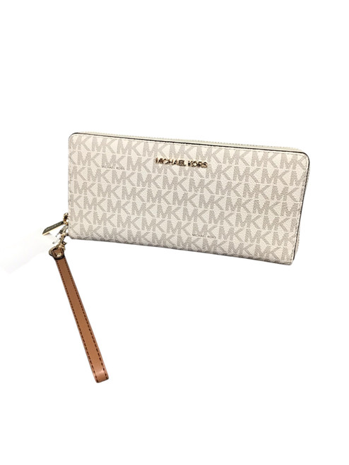 Vist Large View of Product Image Which is Used Michael Michael Kors Leather Wristlet