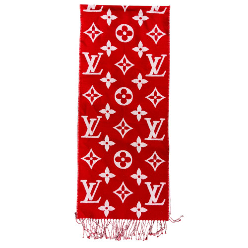 Vist Large View of Product Image Which is Used Louis Vuitton Monogram Wool Scarf