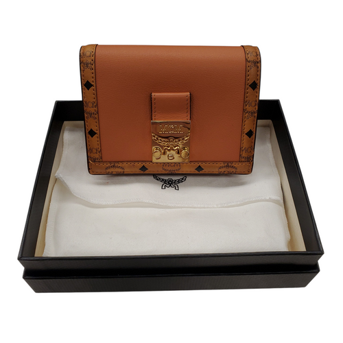 Vist Large View of Product Image Which is Used MCM Munchen TRACY IN VISETOS - Leather Wallet - cognac