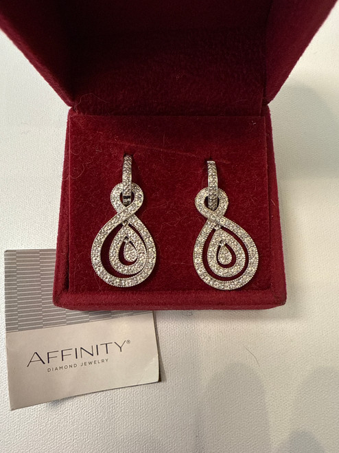 Vist Large View of Product Image Which is Used Affinity Diamond Sterling 925 Earrings