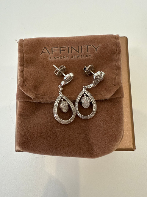 Vist Large View of Product Image Which is Used Affinity Diamond & Sterling Earrings