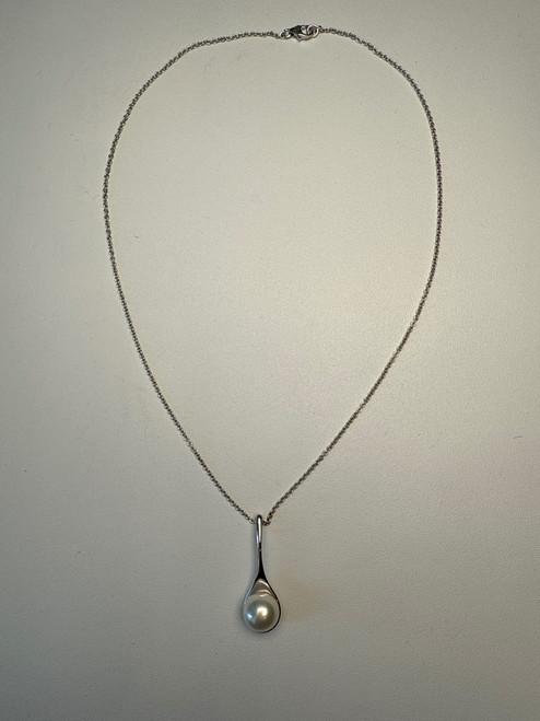 Vist Large View of Product Image Which is Used Sterling 925 Pearl Necklace