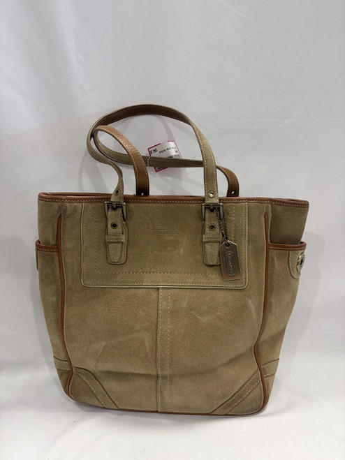 Vist Large View of Product Image Which is Used Coach suede Large Handbag