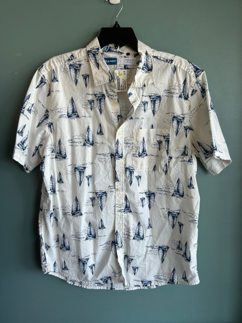 Vist Large View of Product Image Which is Used Old Navy Mens Short Sleeve Top L/16-16.5