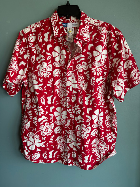 Vist Large View of Product Image Which is Used Old Navy Mens Short Sleeve Top L/16-16.5
