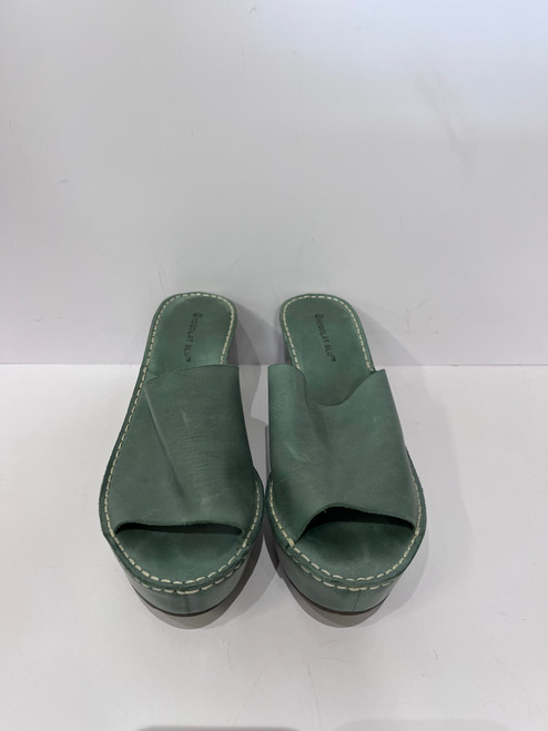 Vist Large View of Product Image Which is Used Choclat Blu Wedge Sandals 8