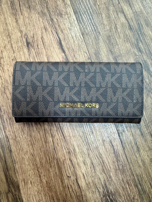 Vist Large View of Product Image Which is Used Michael Michael Kors Leather Wallet