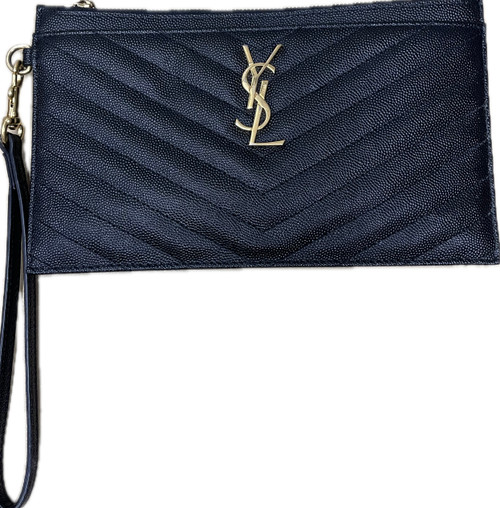 Vist Large View of Product Image Which is Used Yves Saint-Laurent Leather Wristlet